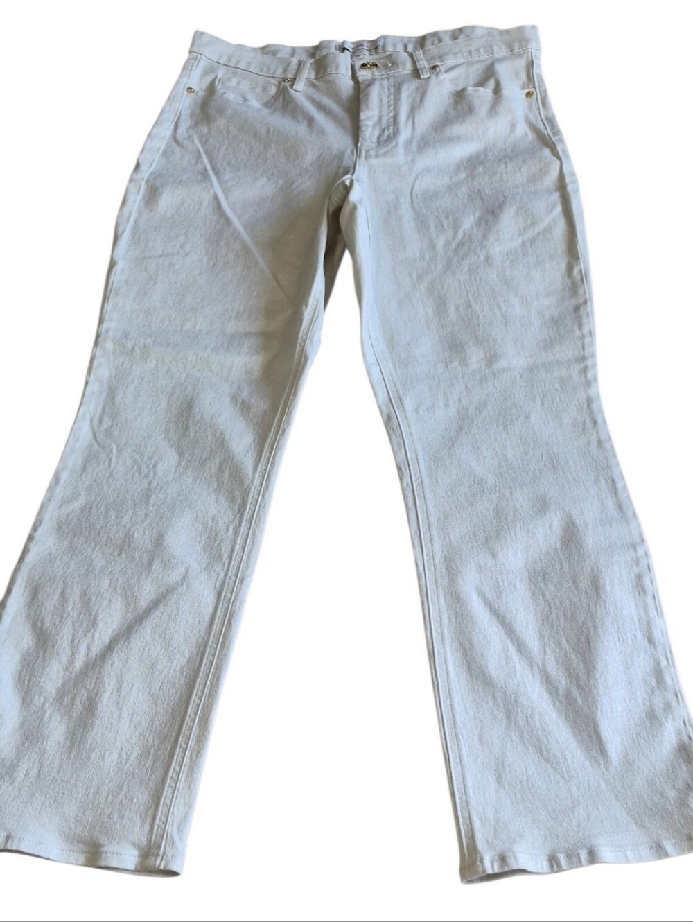 Lilly Pulitzer Liza Shimmer Crop Pants Coconut Metallic Size 12 NWT